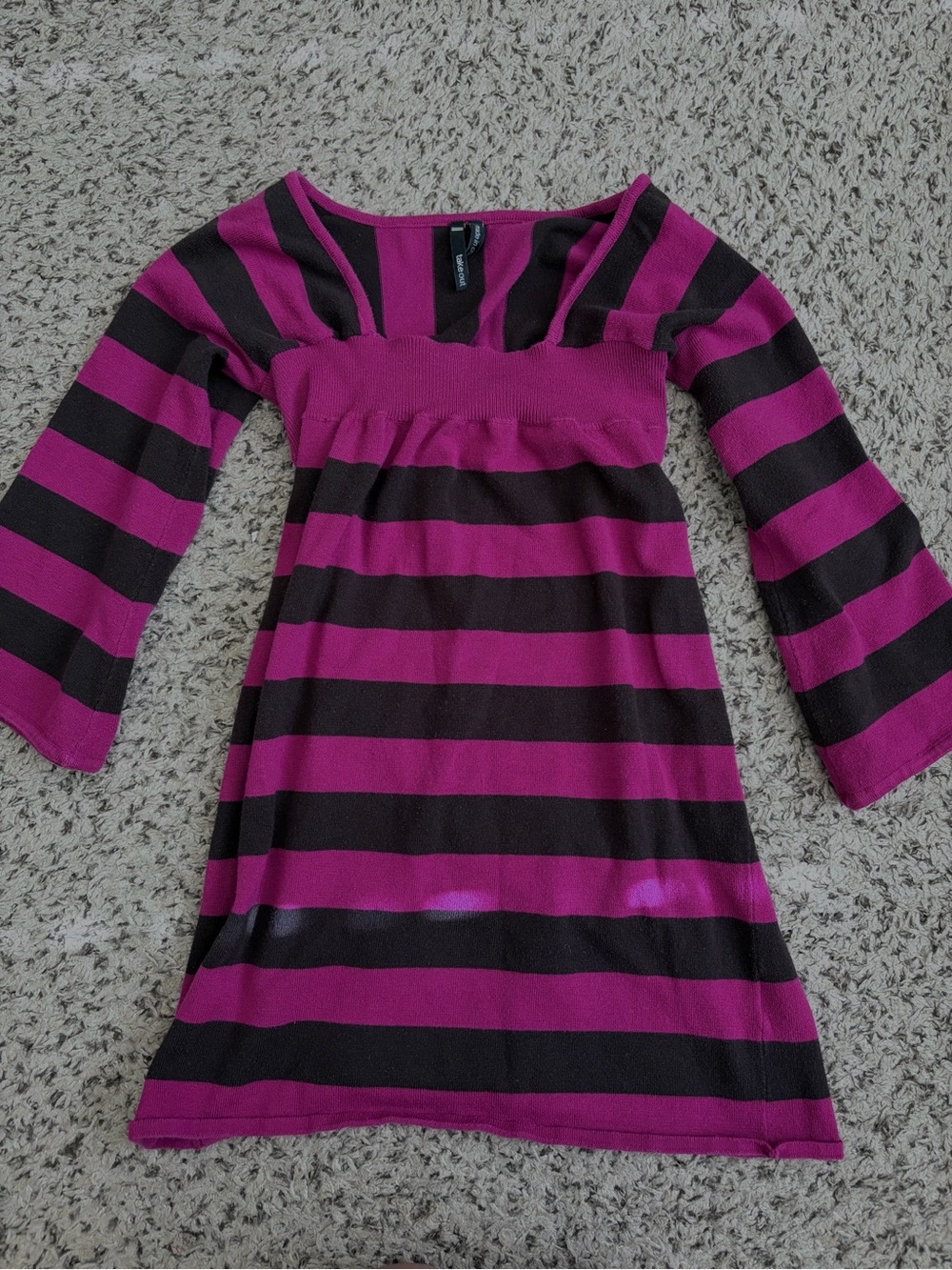 Y2K 2000’s Striped Babydoll Sweater